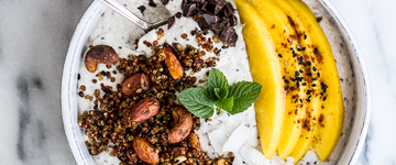 Coconut Oat Smoothie Bowl & Sesame Quinoa Cereal