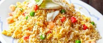 Fried Rice with Peas, Beans and Chinese Cabbage
