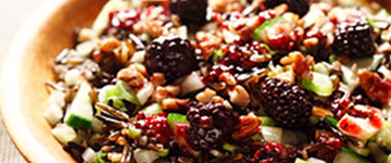 Crunchy Wild Rice Salad with Blackberry Dressing