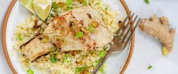 Pan Seared Cod with Cauliflower Rice