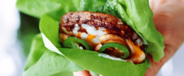 Burger enrobé de laitue