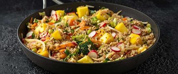Quinoa Stir Fry with Scrambled Tofu