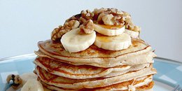 Keto Banana Walnut Pancakes