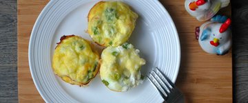 Muffin Tin Egg, Spinach and Mushrooms