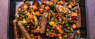 Low-Carb Sausage and Veggie Sheet Pan Dinner