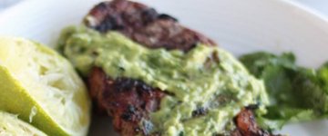 Grilled Steak w/ Creamy Chimchurri Sauce