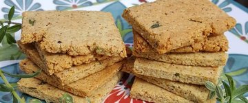 Oats & Almond Flour Crackers