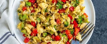 Sausage, Pepper and Broccoli Scramble