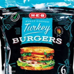 H‑E‑B Fully Cooked Turkey Burgers 
