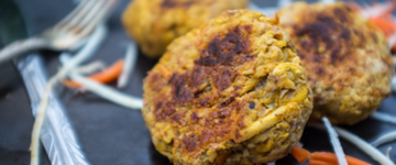 Mixed Bean Veggie Burgers with Carrots & Parsnip