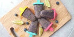 Acai Berry Popsicles with Lime Zest Sprinkles