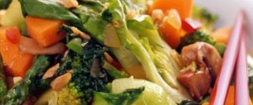 Vegetable-peanut stir-fry