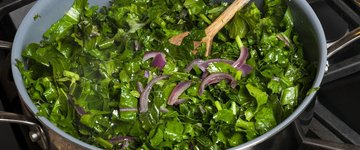 Sauteéd Kale and Baby Bok Choy