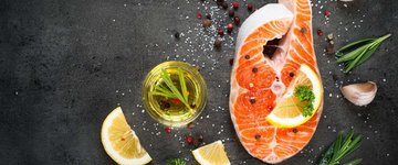 Salmon with Avocado Lemon Sauce and Greens