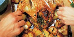 Roast chicken with lemon and rosemary