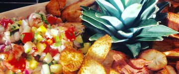Pineapple Shrimp Ceviche and Yuca Chips