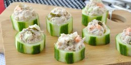 Cashew Tuna Salad Cucumber Bites- Paleo