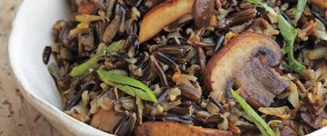 Wild Rice with Balsamic Cremini Mushrooms