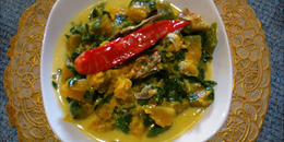 Ginataang Squash-Saluyot w/ Ground Chicken