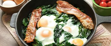 Bacon, Eggs & Buttery Spinach
