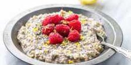 Low Fodmap Lemon Raspberry Overnight Oats