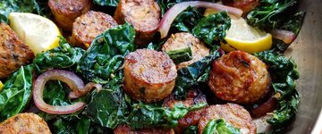 TNT Sausage with Feta and Spinach