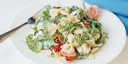 Kale Caesar Pasta Salad