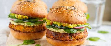 Veggie Burger with Black Beans & Sweet Potato