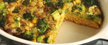 Broccoli Cornbread Quiche