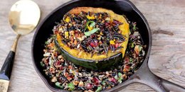 Roasted Acorn Squash Stuffed with Wild Rice