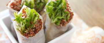 Sesame-Ginger and Quinoa Spring Rolls