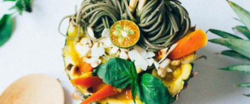 Fruity Coconut Curry in Pineapple Cups