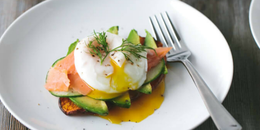 Sweet Potato Toast with Avocado, Salmon & Egg