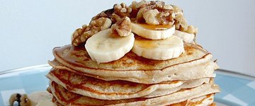Keto Banana Walnut Pancakes
