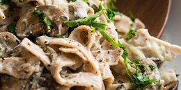 Cauliflower Alfredo on Protein Pasta