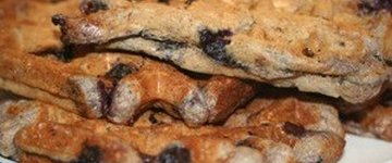 Homemade Blueberry Oat Waffles