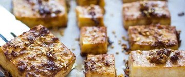 Baked Sesame Ginger Miso Tofu