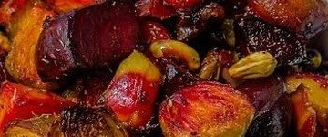 Beet and Brussel Sprout Salad with Pistachios