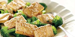 Broiled Tofu With No-Cook Peanut Sauce