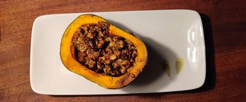 Walnut Stuffed Squash Dessert
