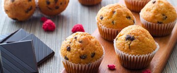 Dark Chocolate Raspberry Muffins