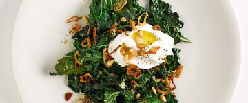 Poached Eggs with Sautéed Greens