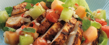 Chicken Breast Salad with Mixed Melon Salsa
