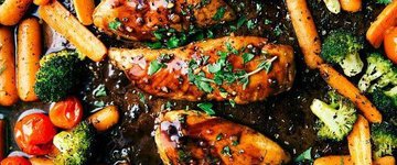 One Pan Balsamic Chicken and Veggies