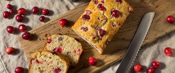 Cranberry Orange Loaf with Maple Glaze