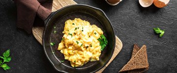 Cheddar Scrambled Eggs for Stroke Recovery