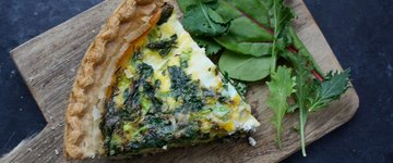Spinach, Kale & Farmer’s Cheese Quiche