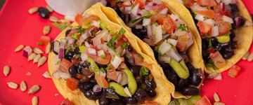 Roasted Vegetable and Black Bean Tacos
