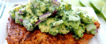 Grilled Salmon with Avocado Salsa