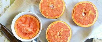 Honey Ginger Broiled Grapefruit